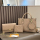 Khaki Casual Letters Patchwork Embossed Bags
