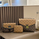 Yellow Brown Casual Letters Patchwork Contrast Bags