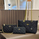 Black Casual Letters Patchwork Zipper Texture Bags