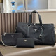 Black Vacation Letters Patchwork Zipper Bags