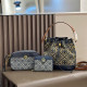 Blue Casual Letters Draw String Patchwork Zipper Contrast Bags