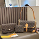 Brown Casual Letters Patchwork Chains Contrast Bags