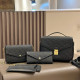 Black Daily Letters Chains Embossed Bags