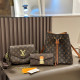 Brown Casual Letters Draw String Patchwork Chains Contrast Bags