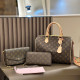 Apricot Casual Letters Patchwork Zipper Contrast Bags