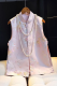Pink Daily Jacquard Buttons O Neck Tops