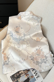 Purple Daily Jacquard Buckle Mandarin Collar Tops
