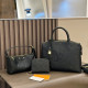 Black Daily Letters Patchwork Zipper Embossed Bags