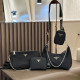Black Street Letters Patchwork Chains Zipper Bags