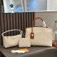 White Casual Letters Patchwork Zipper Contrast Bags