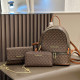 Brown Casual Letters Patchwork Zipper Contrast Bags