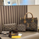 Brown Casual Letters Patchwork Zipper Contrast Bags