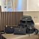 Black Street Letters Patchwork Zipper Bags