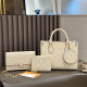 White Casual Letters Patchwork Embossed Bags