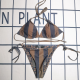 Brown Sexy Letters Strap Design Swimwears