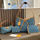 The cowboy blue Street Letters Distressed Patchwork Zipper Bags