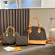Orange Casual Letters Patchwork Zipper Contrast Bags