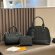 Black Daily Letters Zipper Embossed Bags