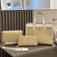 White Casual Letters Patchwork Chains Contrast Bags