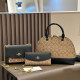 Black Casual Letters Patchwork Zipper Contrast Bags