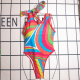 Colour Sexy Print Strap Design Swimwears