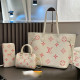 White Daily Letters Patchwork Zipper Contrast Bags
