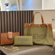Green Orange Casual Letters Patchwork Chains Contrast Bags