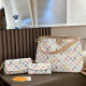 Colour Casual Letters Gradient Patchwork Bags