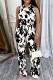 White Casual Daily Floral Print Basic O Neck Sleeveless Two Pieces