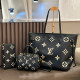 Black Daily Letters Patchwork Zipper Contrast Bags