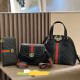 Black Casual Stripe Letters Patchwork Zipper Embossed Bags