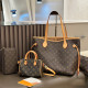 Orange Casual Letters Patchwork Zipper Bags