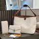 White Daily Letters Chains Contrast Embossed Bags