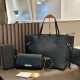 Black Casual Letters Chains Embossed Bags