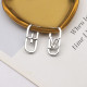 White Daily Letters Hollow Out Earrings