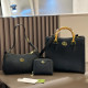 Black Casual Solid Color Patchwork Metal Accessories Trim Zipper Bags