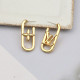 Gold Daily Letters Hollow Out Earrings