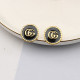 Black Daily Letters Pearls Decor Earrings