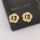 Gold Daily Letters Hollow Out Rhinestone Decor Earrings