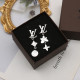 White Daily Letters Earrings