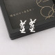 White Daily Letters Hollow Out Earrings
