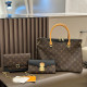 Black Letters Patchwork Zipper Bags