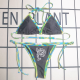Black Sexy Letters Strap Design Swimwears