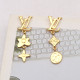 Gold Daily Letters Earrings