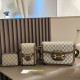 Khaki Daily Patchwork Zipper Bags