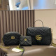 Black Daily Letters Metal Accessories Trim Zipper Texture Bags