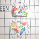 Multicolor Sexy Print Backless Swimwears