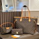 Orange Daily Letters Patchwork Contrast Bags
