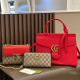 Red Street Letters Patchwork Chains Bags