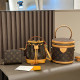 Brown Daily Letters Patchwork Zipper Contrast Bags